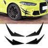 4pcs Front Bumper Splitter Fins ABS Light Weight Front Bumper Body Spoiler Canards Trim for M3 M4   G81 G82 G83