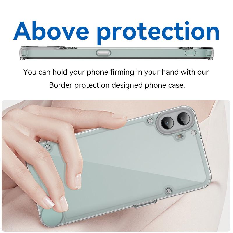 For Nothing CMF Phone 1 Case Nothing CMF Phone 1 Cover Luxury Clear PC + TPU Shockproof Phone Back Cover For Nothing CMF Phone 1