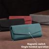 Car Glasses Case Universal Auto Sun Visor Holder Sunglasses Storage Box Clip Card Ticket Holder Leather Interior Accessories
