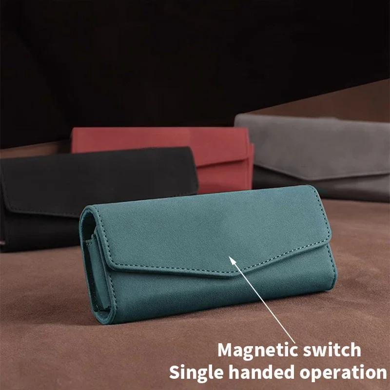 Car Glasses Case Universal Auto Sun Visor Holder Sunglasses Storage Box Clip Card Ticket Holder Leather Interior Accessories