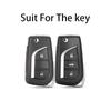 Female Key Case for Toyota Aygo Yaris Highlander Camry RAV4 Remote Flip Folding Remote Car Key Cover Fob Bag Holder Accessories