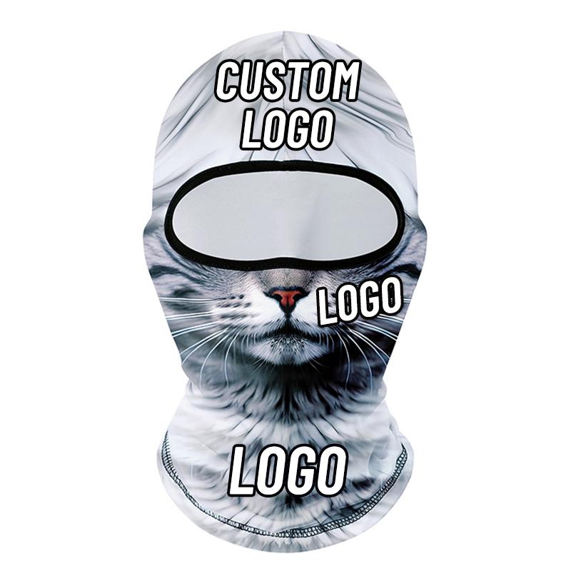 Balaclava Estampada de Animal Gato Cachorro Gorila Máscara Facial Unissex Adulto Esportes e Festa Fantasia Capuz para Cosplay ao Ar Livre