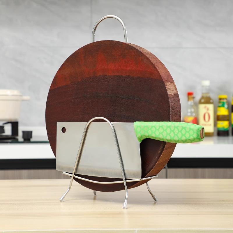 Stainless Steel Kitchen Countertop Cutting Board Storage Rack