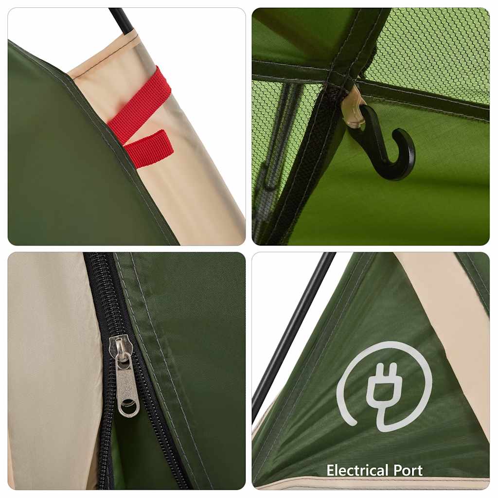 Dome Camping Tent for 4 Persons Green Quick Release System