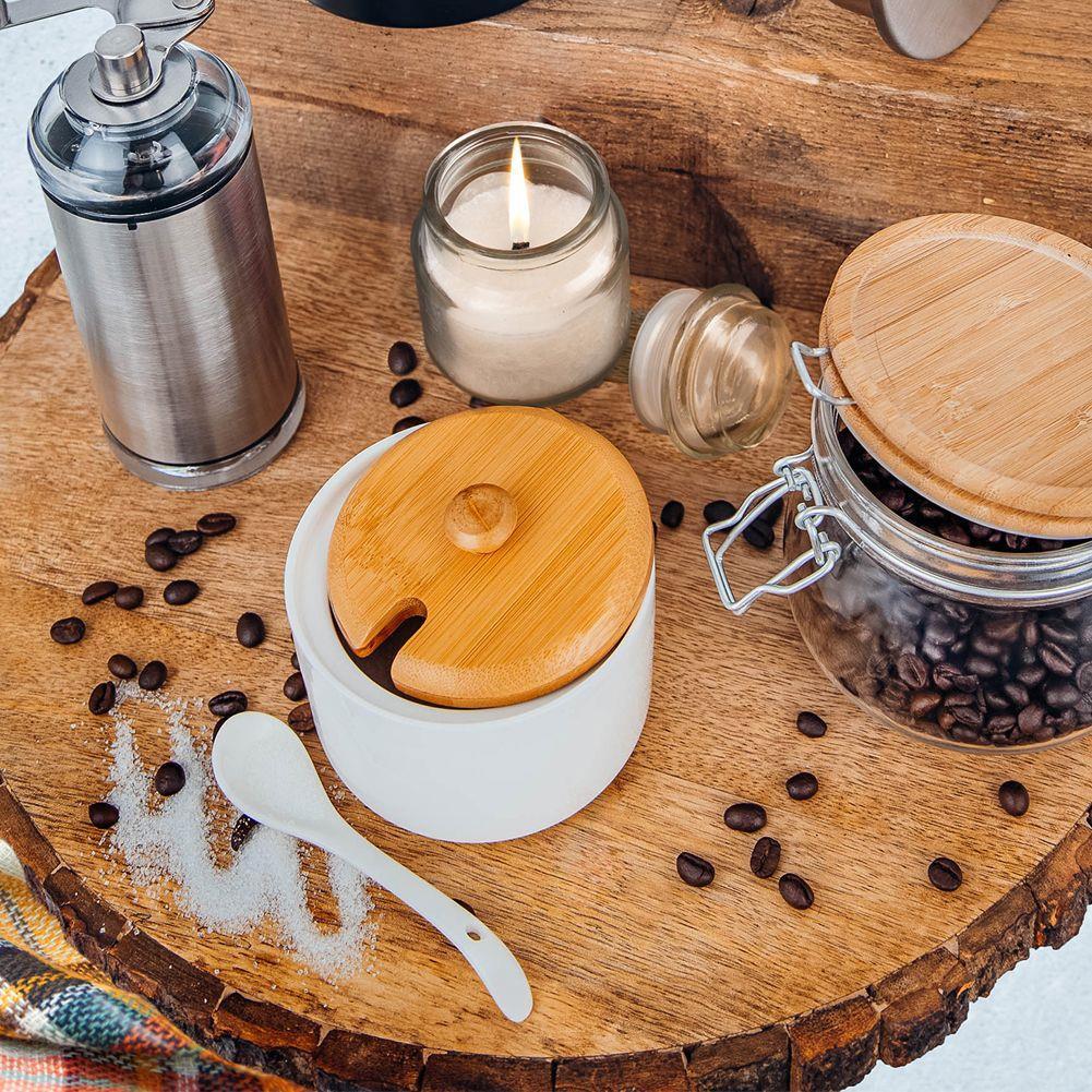 PORCELAIN SUGAR BOWL WITH SPOON ORION 126714