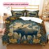 Vintage Animals Pattern Bedding Quilt Set  Home Decoration  Gift (1 * Duvet Cover + 2 * Pillowcase  Without Core)