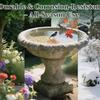 Copper Bird Bath Disc With Triple-Point Support Fountain Ornaments Copper Bird Bath Purification Disk For Outdoor Garden Deck