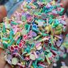1KG DIY Craft Slime Filler Animal Polymer Clay Slices Cat Claw Pad  Bear Paw Acrylic Rhinestone Mixture Polymer Clay Sprinkles