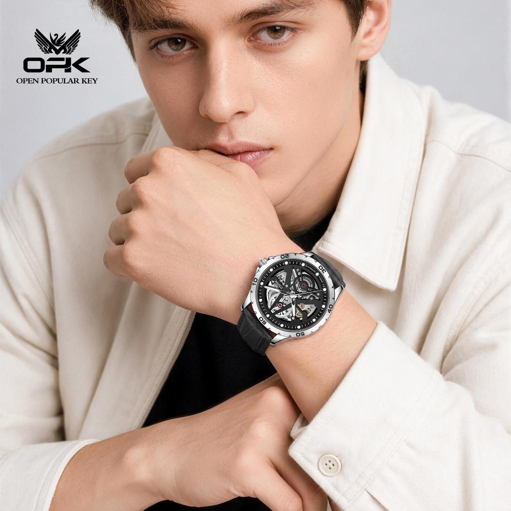 OPK Brand Men's Fully Automatic Mechanical Watch Waterproof Trend 6110