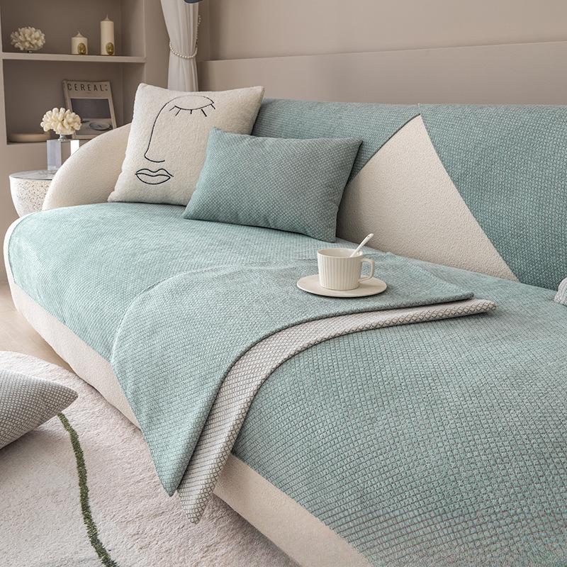 Ženilkový vankúšik na pohovku Four Seasons Univerzálny Jednoduchý Moderný Poťah Ľahký na uterák Luxus v štýle Protišmykové kombinácie High-End sety Poťah
