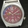 REFURBISHED VINTAGE SEIKO 5 AUTO 7009A JAPAN MENS D/D RED WATCH 610b-a318050-9 SKU610b-a318050