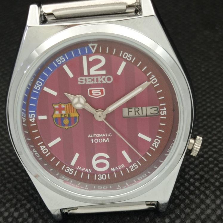 REFURBISHED VINTAGE SEIKO 5 AUTO 7009A JAPAN MENS D/D RED WATCH 610b-a318050-9 SKU610b-a318050