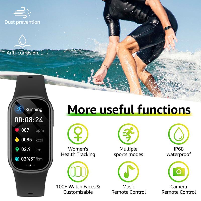 SCIONE Bluetooth Smart Watch Step Counting Sleep Health Monitoring Sports Bracelet