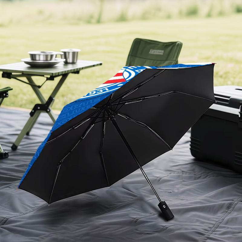 1PC Esporte Clube Printed Umbrella Folding umbrella, automatic umbrella 8-Frame for Travel, camping Fan gifts Christmas Gifts