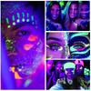 6-Color Halloween UV Glow Fluorescent Liquid Eyeliner Set - Long-lasting, Vibrant Shades