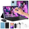 Android 15 12GB 256GB 1TB 8000mAh A523 5MP Front and 13MP Rear IPS Widevine 5G Facial Protective and Screen Protector Included 10-inch Tablet, + +