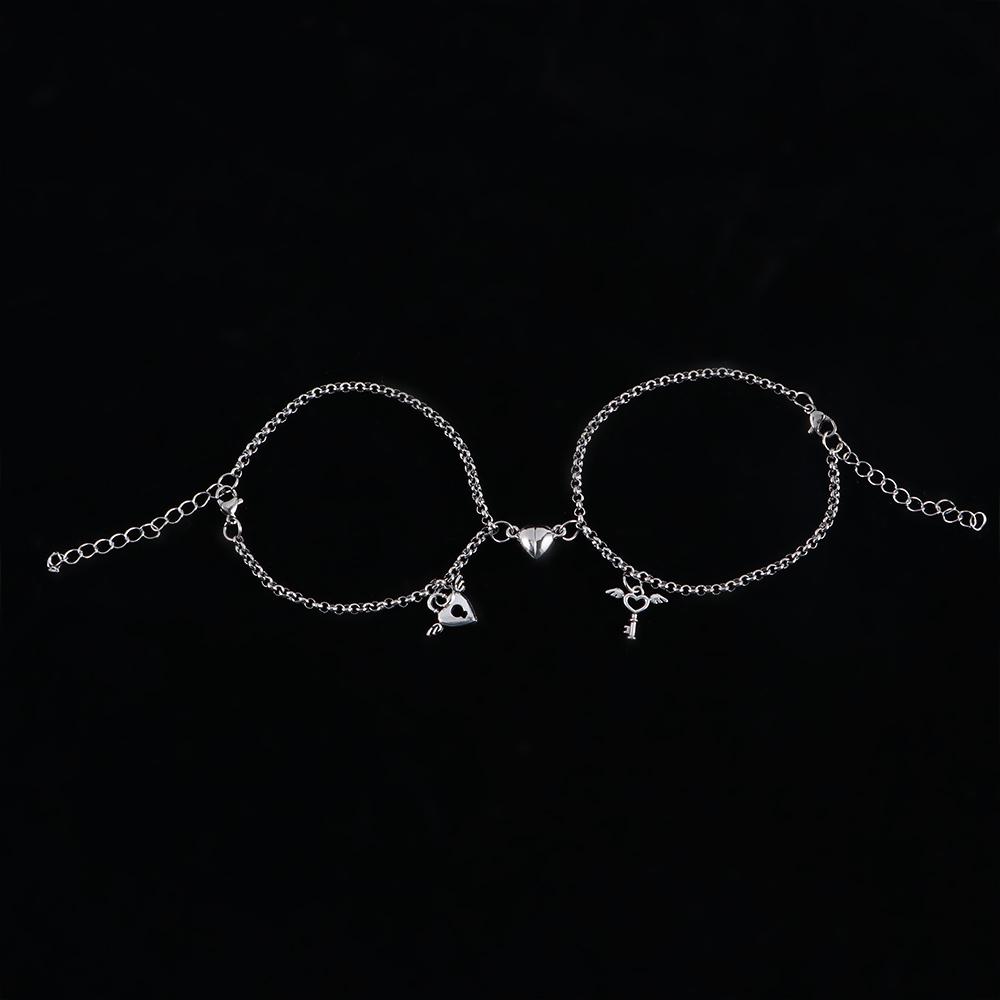 Steel For Men Lock Couple Bracelet Heart Shaped Bracelet Magnet Attraction Fashion Accessories
