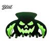 Unique Niche Hair Accessories Halloween Claw Clips Luminous Ghost Pumpkin Pattern Acrylic Anti-slip Retro Grips Glow in The Dark Grippers for