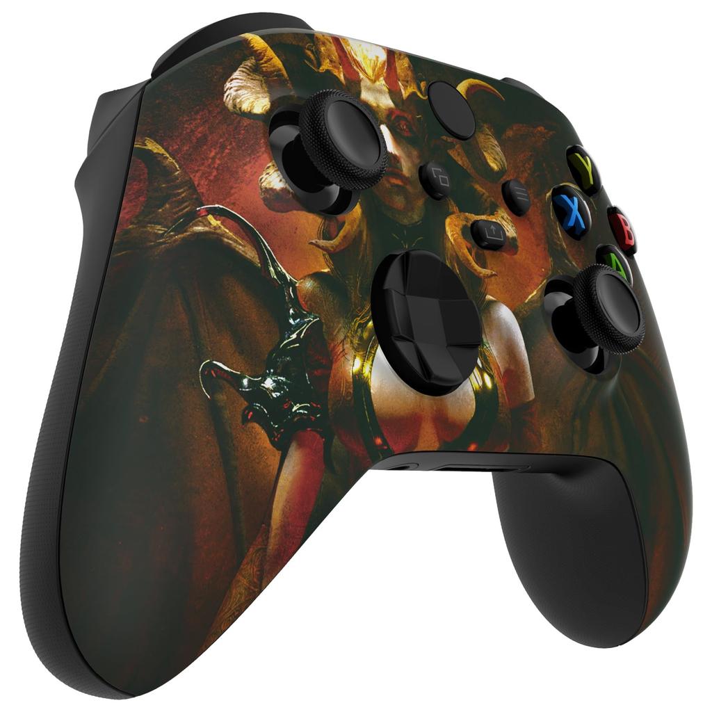 Vlastní přední kryt pro Xbox Series s těžkým krycím panelem pro Xbox Series a Xbox Core, ne eXtremeRate's X/S, inspirovaný hororem