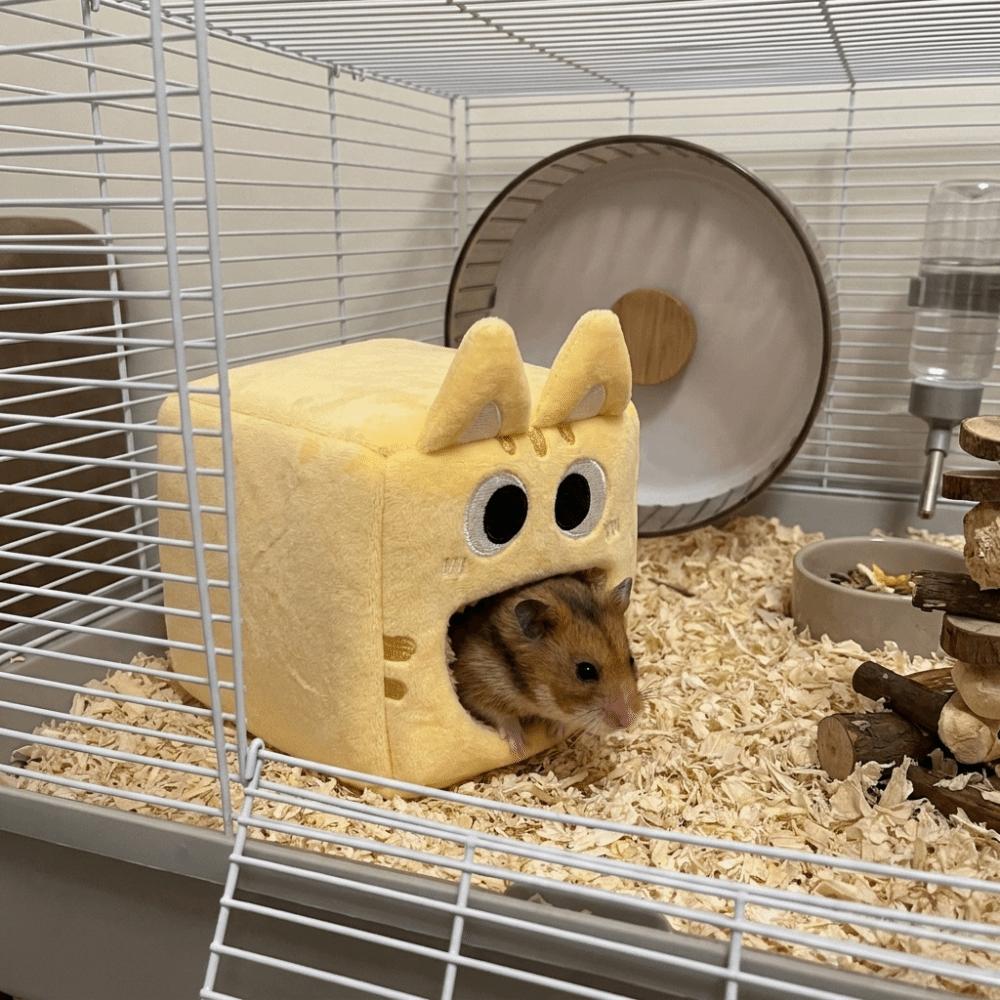 Warm Hamster Cotton Nest Soft Plush Guinea Pig Insulated Nest Winter Hamster House Cage Accessory