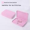 Pink Velvet Jewelry Box with Rounded Corners for Earrings, Bracelets, Rings, and Gifts