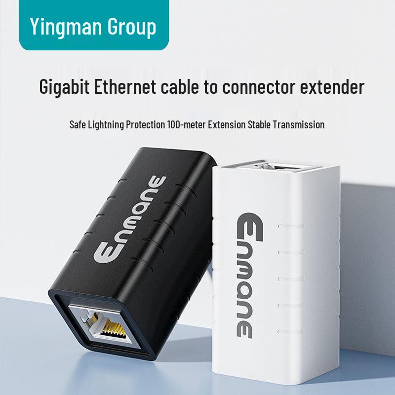 Yingman RJ45 Network Cable Extension Splice Connector with Lightning Protection for Cat 5/6 Ports