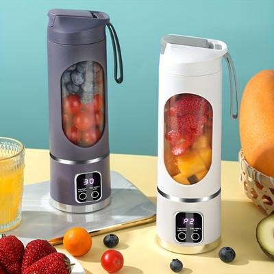 Tragbarer, per USB aufladbarer Mixer mit LED-Anzeige – 15,22 Unzen für Smoothies und frische Säfte, tragbares Design, Ernährung für unterwegs!