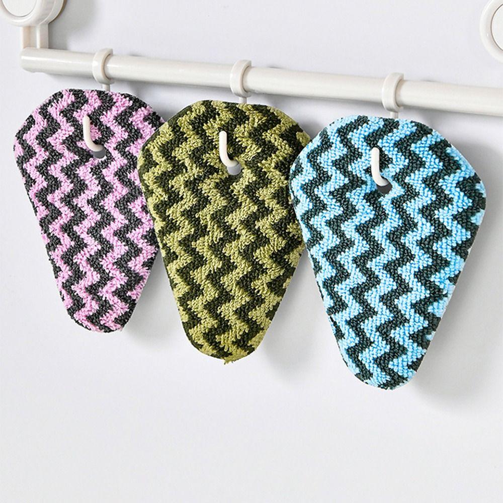 Water Drop Shape Dish Scrubber Sponge Non Scratch Cleaning Pad Kitchen Accessories