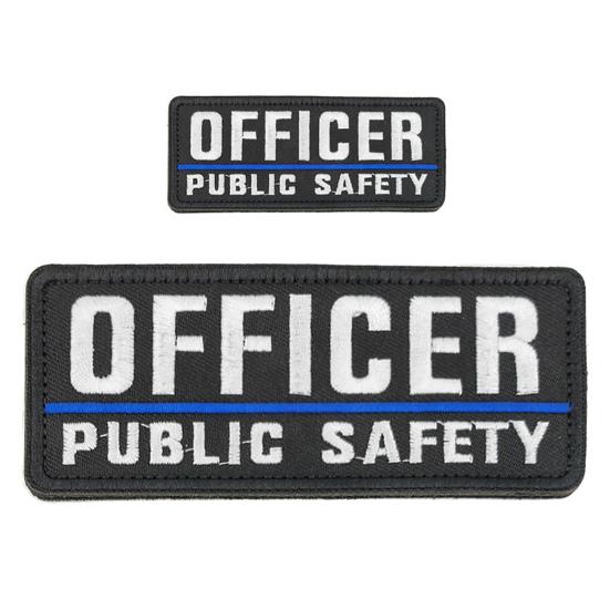 2Pcs Security Patch Durable Cloth Fabric Embroidered Letters Decor Patch for Uniform Vest Jacket Hat