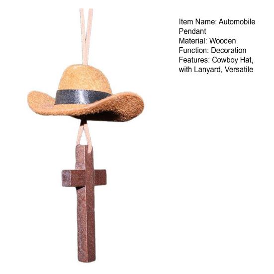Cowboy Hat Car Pendant Charm Country Car Hanging Decor Rear