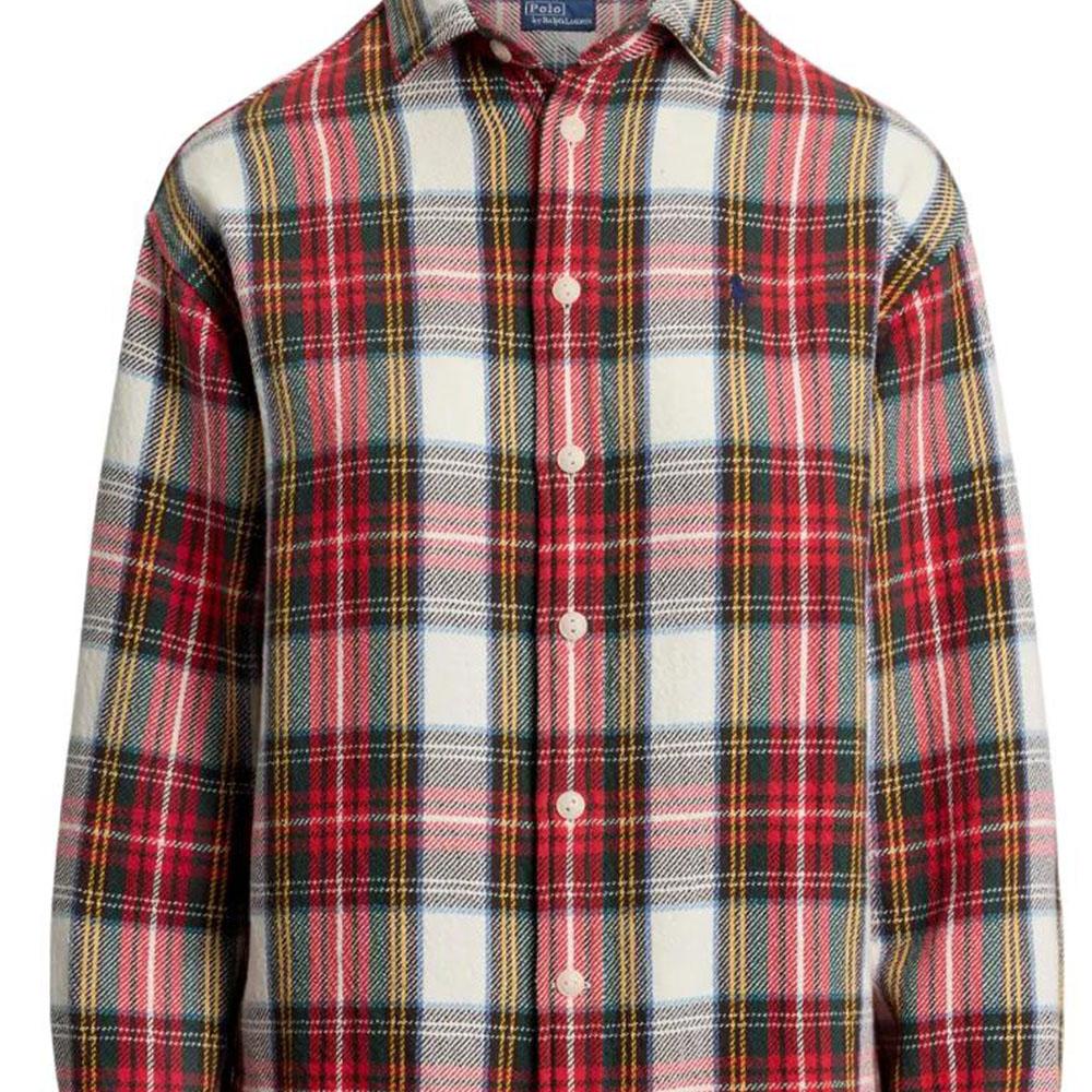 Polo Ralph Lauren Plaid Collar Button Long Sleeve Shirt Women Shirts 211978158-001