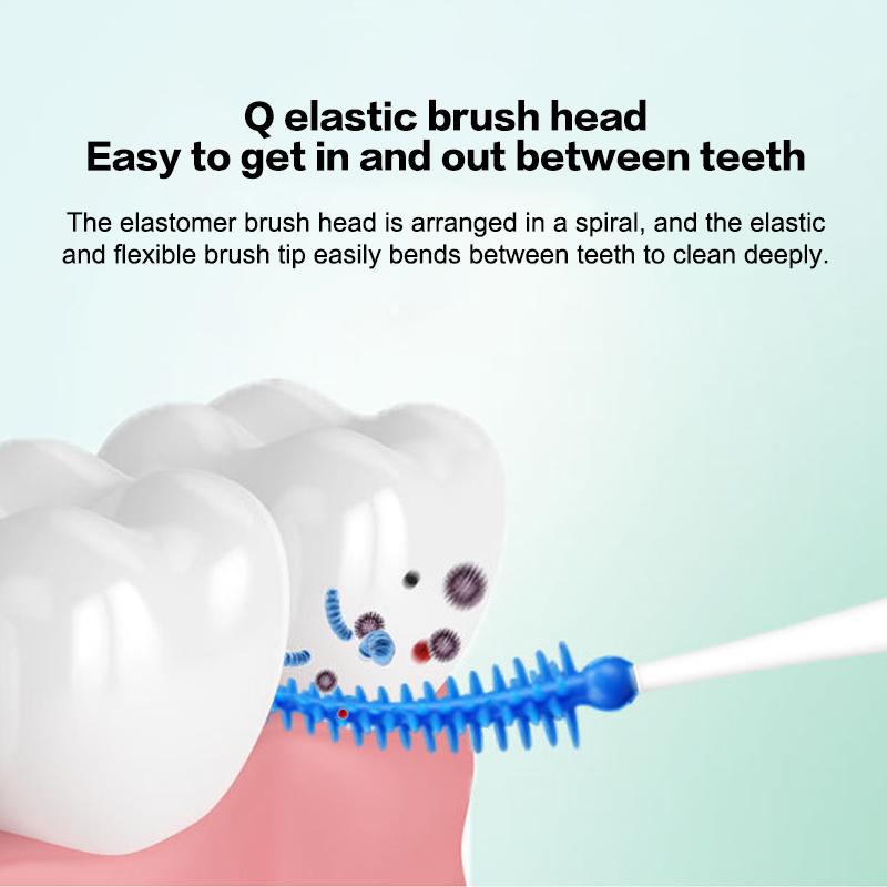 Interdental Silicone Brushes 100/160 Units Dental Toothpicks Brush Between Teeth With Thread Oral Cleaning Tools