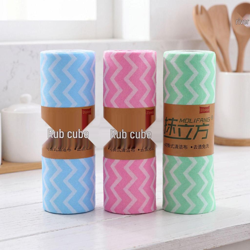 Dual-Use Antibacterial Tear-Off Cleaning Cloth: Stain Removal & Water Absorption for Kitchen Use
