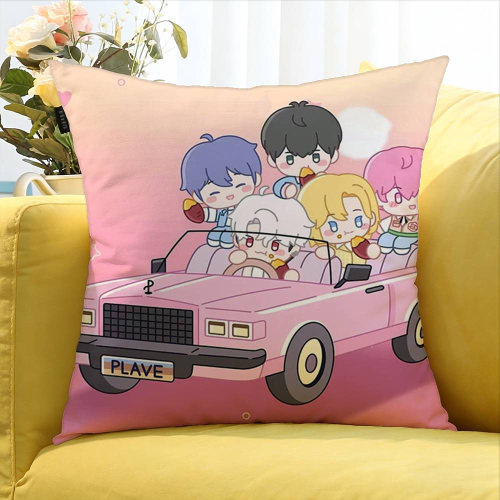 Kawaii Kpop Style P-Plave Caligo Pt Various Sizes Square Pillow Case For Car Home Bedchamber Decor