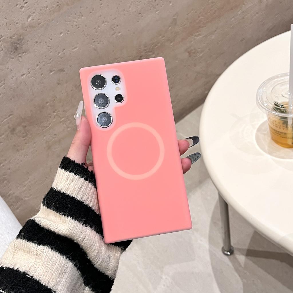 Samsung S25 Ultra Liquid Jelly Magnetic Suction Phone Case Suitable for S24 Skin Feeling S23FE Full Inclusive Anti Fall Protection Case