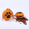 Paw Print Pet Training Treat Pouch Portable Round Bag Lightweight Durable Easy Clean For Puppy Outdoor Walking Daily Feeding Use