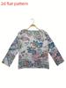 Autumn and Winter Style Versatile Pullover Long-sleeved Women's Tops Flower Pattern Fashion Trend Women's Sweater Digital Printing Pattern