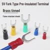 OIMG SV3.5-5 Red Insulated Brass Fork Terminals (500 Pcs)