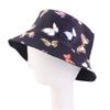 Special butterfly print pot hat summer visor hat outdoor travel sun hat flat top hat JDPM-