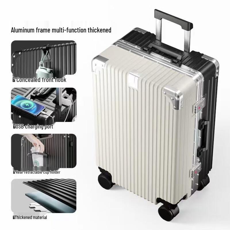 KarLot Aluminum Frame Spinner Luggage 28 inch