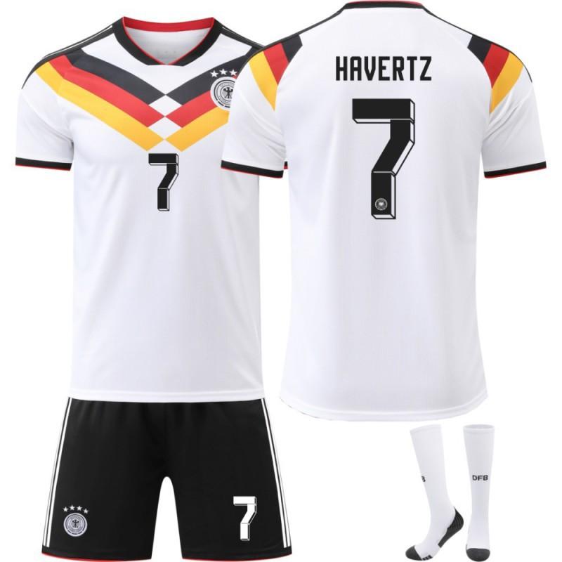 Germany World Cup Football Uniform No. 13 Muller Jersey 7 Havertz 8 Cross Children's Men's Set