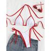 Bikini Sexy con Lacci Colore a Contrasto Set Costume da Bagno da Donna Diviso Bikini da Spiaggia 2026 Nuovo Bikini Senza Schiena per Tutte le Stagioni Set 2 Pezzi