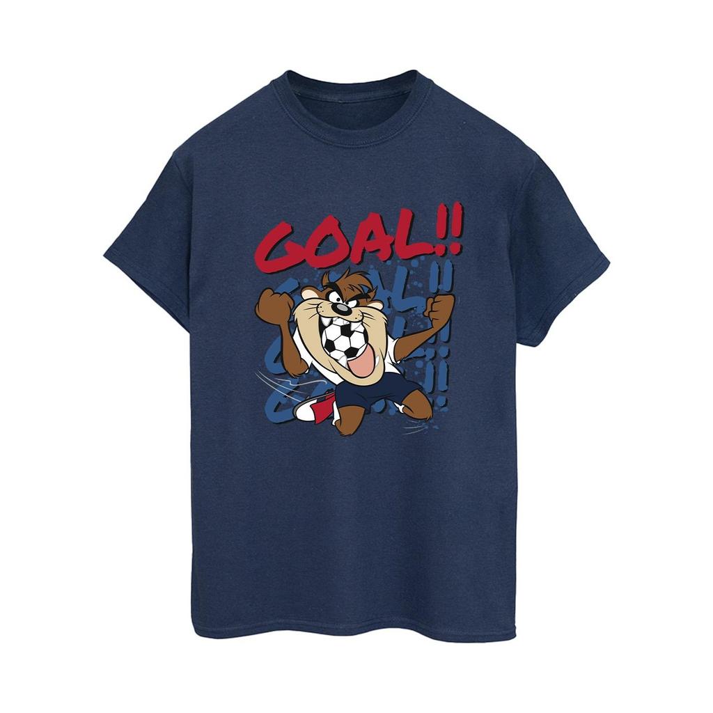 Looney Tunes Womens/Ladies Taz Goal Goal Goal Cotton Boyfriend T-Shirt