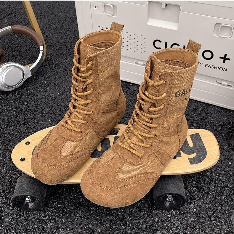 Damen 2025 Retro Canvas Stiefeletten mit weicher Sohle - Sommer Atmungsaktiv und Leicht für Wandern und Reisen