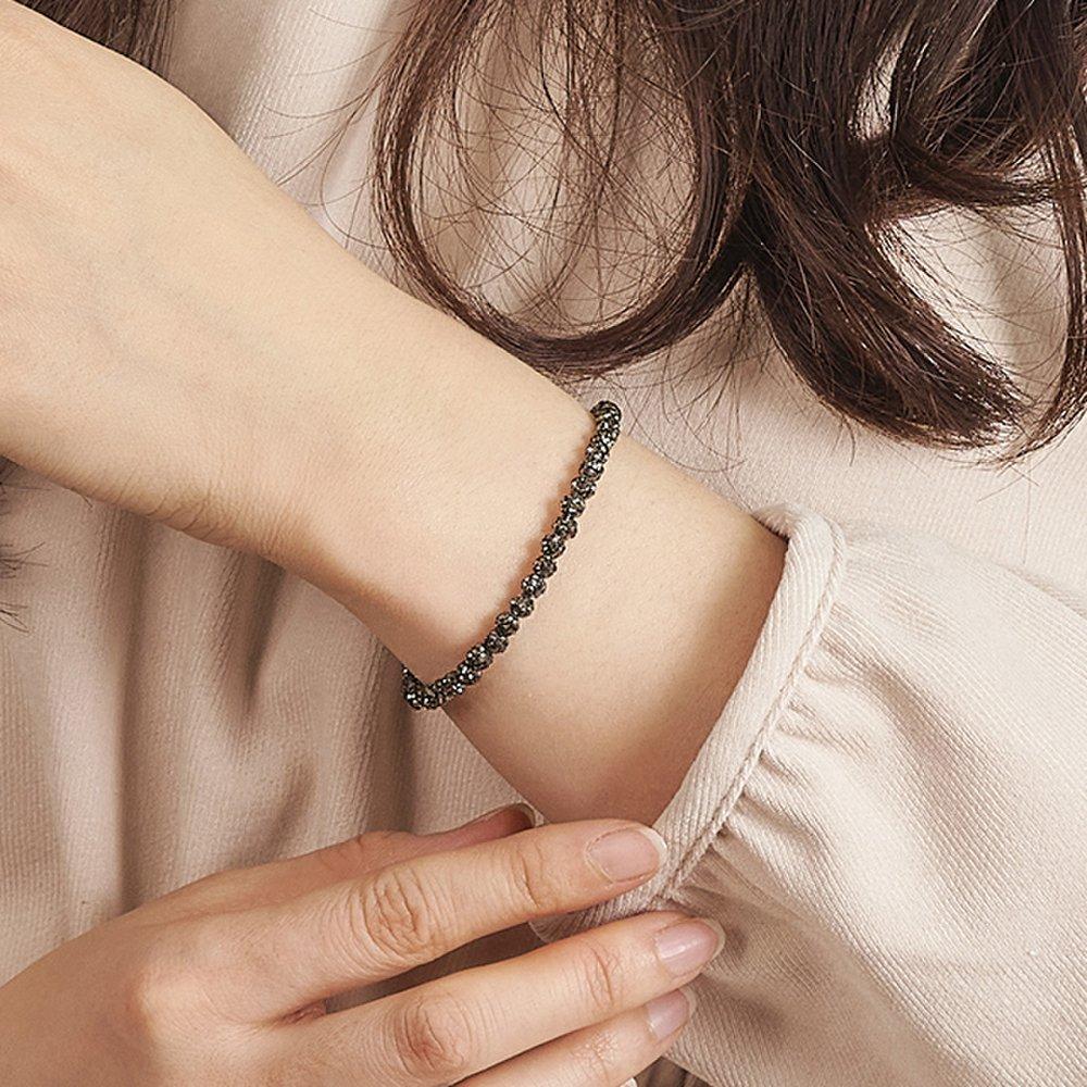 Jrosa 14K Mirror Ball Tennis Bracelet