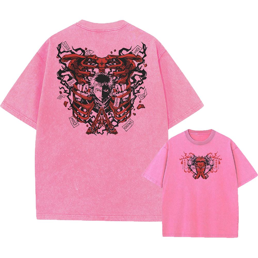 Anime Jujutsu Kaisen Streetwear Harajuku T-Shirt Print T-Shirt Herren Sommer Kurzarm T-Shirt Baumwolle Lockere Oberteile Tees