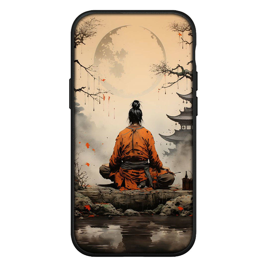 Cover per iPhone 15 14 Xiaomi Redmi Note 13 12 11 Pro Max X 8 7 9 XR Samsung Galaxy S24 S23 OPPO A15 Huawei Japan Samurai Skeleton Ninja Bushido Case