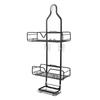 Hanging Shower Organizer Frosted Black Minimalist Modern Multi Layer High Carbon Steel Over Head Shower Caddy for
