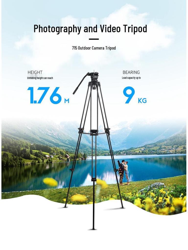 Weifeng 715 DSLR Tripod with Hydraulic Ball Head for Professional and Mirrorless Photography