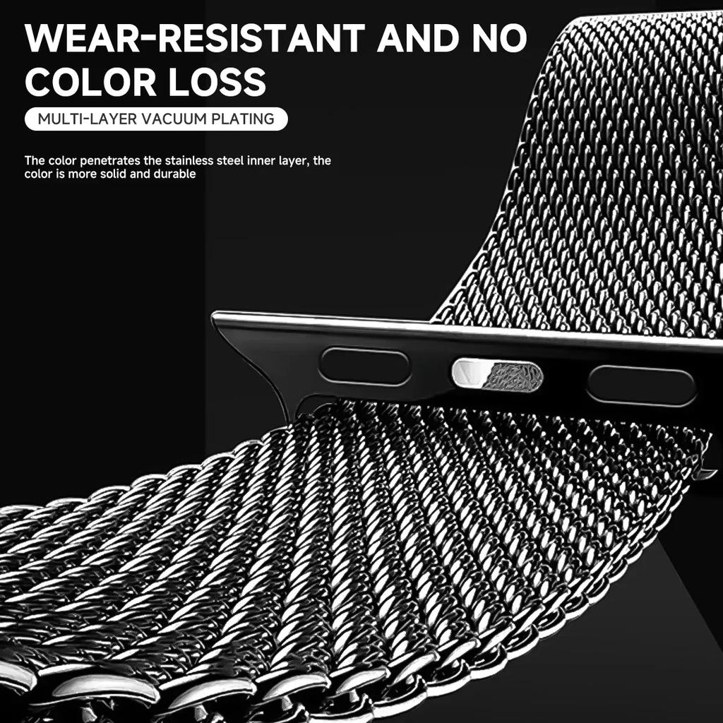 Milanese Loop strap For Apple watch 10 9 8 7 41 45mm Ultra/2 49mm Men's Women's Metal Band For iWatch 6543SE 44 40 42mm Belt